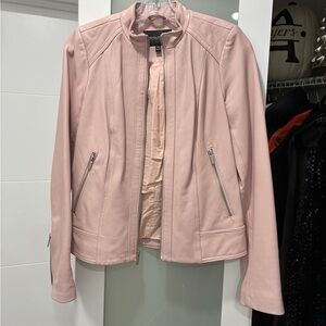Neiman Marcus Blush Leather Jacket